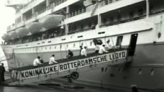 Terugkeer schip Willem Ruys naar Rotterdamse haven 1953 [upl. by Arahd]