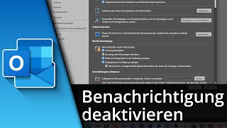 Outlook Benachrichtigungen ausschalten ✅ Tutorial [upl. by Desma]