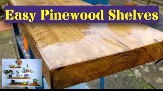 Staining Pine Wood Shelves  Scaffold boards  DIY [upl. by Yennor571]