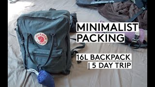 PACK WITH ME MINIMALIST PACKING USING FJALLRAVEN BACKPACK [upl. by Nnylyoj]