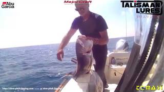 SPJ Slow Pitch Jigging Dentice su fondale di oltre 100mt TalismanLures [upl. by Sidoon]