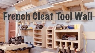 French Cleat Tool Wall  Woodworking Clamp Rack [upl. by Denni717]