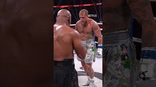 Jake Paul bows to Mike Tyson at the end of the match PaulTyson [upl. by Atteinotna336]