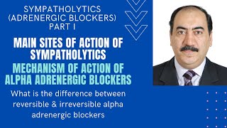 Sympatholytics I Main sites of action amp alpha adrenergic blockers [upl. by Courtenay]