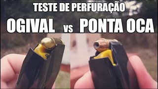 Teste De Perfuração 9mm  Ogival FMJ vs Ponta Oca JHP  SellierampBellot 124gr [upl. by Grannia297]