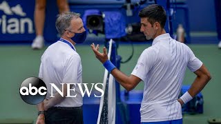 Novak Djokovic ejected from US Open  WNT [upl. by Anitnatsnoc]