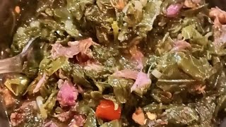 Turnip greens mixed with collard greens recipe 2022 MarcusTalentedGifted [upl. by Asquith174]