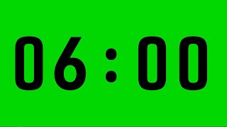 6 Minute Countdown Timer Chroma Key  No Sound [upl. by Odla]