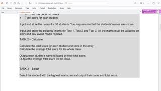 IGCSE Computer Science Programming Task Revision [upl. by Rourke709]