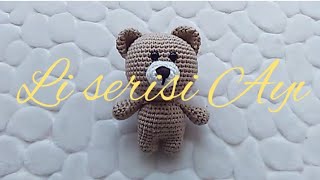 Amigurumi Li Serisi Ayı Li Yapımı ¦ BÖLÜM 2 ¦ Kafa kulak ve burun yapılışı Dikiş videosu [upl. by Crisey448]