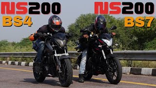 All New 2023 Bajaj Pulsar NS200 BS7 vs NS200 BS4 Drag Race [upl. by Byrdie]