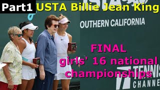 Part1 USTA girls 16 national championships 🔥 Christina Lyutova vs Anita Tu 🎾 USTA tennis 2023 🔥🎾 [upl. by Massie]