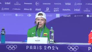 Lithuanias Bgirl Dominika Banevic Nicka after winning breaking silver at Paris 2024 Olympics [upl. by Manny]