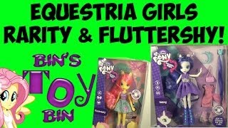 Equestria Girls Deluxe RARITY amp Basic FLUTTERSHY Review by Bins Toy Bin [upl. by Bron]