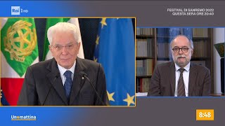 La rielezione del presidente Sergio Mattarella  Unomattina 01022022 [upl. by Margarette]