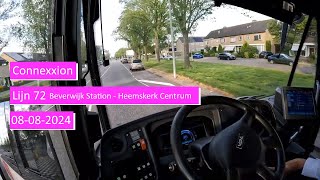 Lijn 72 Beverwijk station Heemskerk centrum  Dutch Bus driver POV [upl. by Sancho470]