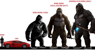 KING KONG SIZE COMPARISON AND EVOLUTION OF KING KONG 1993  2021  REMASTERED [upl. by Helban]