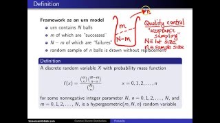 Hypergeometric distribution [upl. by Alocin870]