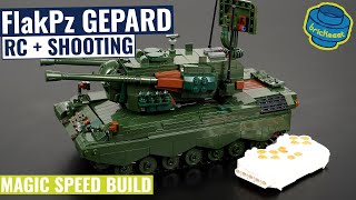 Shooting FlakPanzer GEPARD with RC  KAZI 84143 Speed Build Review [upl. by Thaxter]