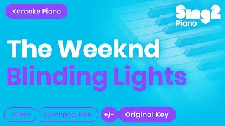 The Weeknd  Blinding Lights Piano Karaoke [upl. by Romie]