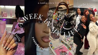 a weekly vlog youtube creators event a girls week in atl diy bag charms  bathroom makeover 🎀 [upl. by Les]