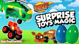 SURPRISE TOYS MAGIC Blaze and the Monster Machines Swoops Brings SURPRISE EGGS amp Blaze Surprise Toys [upl. by Nivi]