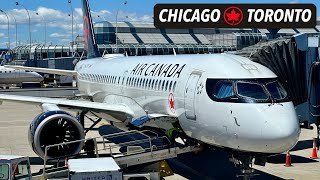 FLYING AIR CANADAs A220  Chicago to Toronto in Economy [upl. by Tarrah]