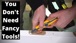 How to install a ROUND HINGE with BASIC HAND TOOLS [upl. by Edrock219]