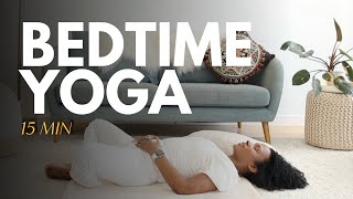 Bedtime Yoga for a Deep Sleep Stress and Anxiety [upl. by Torrey]