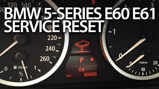 BMW E60 E61 reset service reminder inspection maintenance 5Series [upl. by Yates]