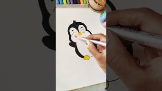 Cute penguin drawing ideas for children shorts [upl. by Kurtzig]