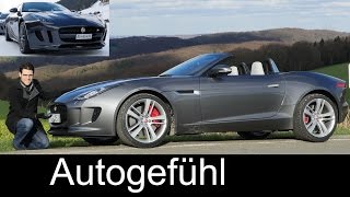 2017 Jaguar FTYPE Roadster V6 MHD vs FTYPE Coupé R V8 AWD comparison FULL REVIEW test driven [upl. by Ecirtnahs]