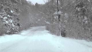 A winter drive up to Copper Harbor [upl. by Ellenej]