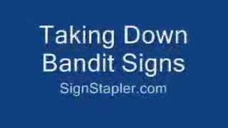 Real Estate Investor SignStapler Tool For Putting Up Signs [upl. by Asilec]