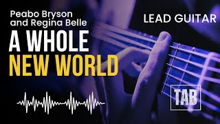 Lead Guitar  A Whole New World  Peabo Bryson and Regina Belle  Super Easy Fingerstyle Guitar [upl. by Gratia]