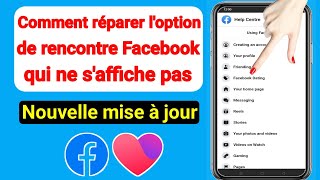 Comment réparer les rencontres Facebook manquantes 2023  Rencontres Facebook ne se présente pas [upl. by Zitella]