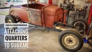 Attaching Brookville Quarter Panels 1928 Ford Model A Hotrod Project The Crazy Casey Roadster Ep9 [upl. by Milli]