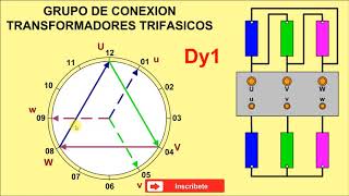 Grupo de Conexion de Transformadores Dy1 [upl. by Puritan]