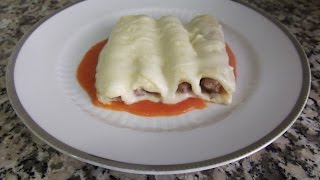 Canelones rellenos de carne picada y paté [upl. by Ewold]