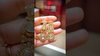 Antique Diamond Earrings  Narayandas sarraf  Best jewellery shop in varanasi [upl. by Idurt]