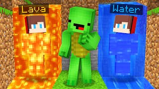 JJ Pranked Mikey as LAVA and WATER in Minecraft  Maizen [upl. by Idnar667]