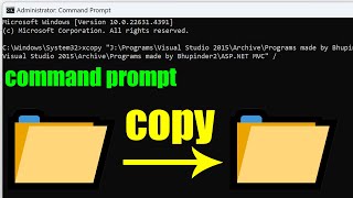 Copy folder using cmd [upl. by Schear]