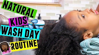 NATURAL KIDS WASH DAY ROUTINE Kid and family friendly [upl. by Adi]