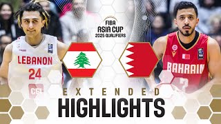 Lebanon 🇱🇧 v Bahrain 🇧🇭  Extended Highlights  FIBA Asia Cup 2025 Qualifiers [upl. by Trevar757]