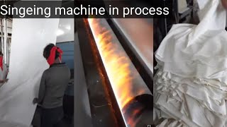 Gas singeing machine Remove pilling from fabric Textile HuB [upl. by Jedthus]