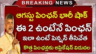 ఈ 2 ఉంటేనే ఆగష్టు పెన్షన్august pensions listap ntr bharosa pensions application 2024ap schemes [upl. by Oirevas]