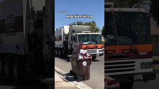 Garbage Truck Makes a Mess after Picking Up Overfilled Trash Can gogarbage [upl. by Therron]