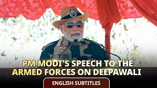 PM Modis speech to the Armed Forces on Deepawali in Kutch  English Subtitles [upl. by Aicrag]