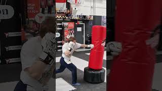 Free Standing Punching Bag Kickboxing Combos 💪 [upl. by Niroc]