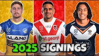 BIGGEST 2025 NRL OFFSEASON CONFIRMED SIGNINGS [upl. by Donell433]